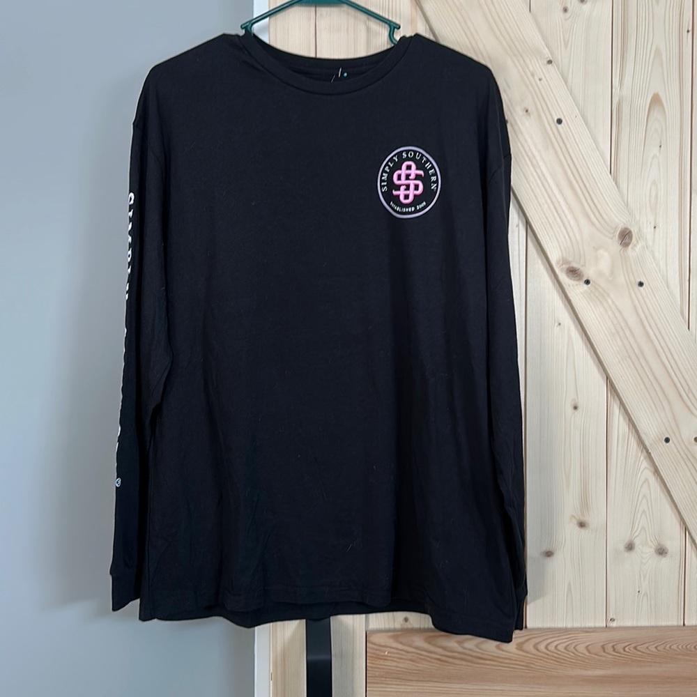 Simply Southern pink ribbon shirt